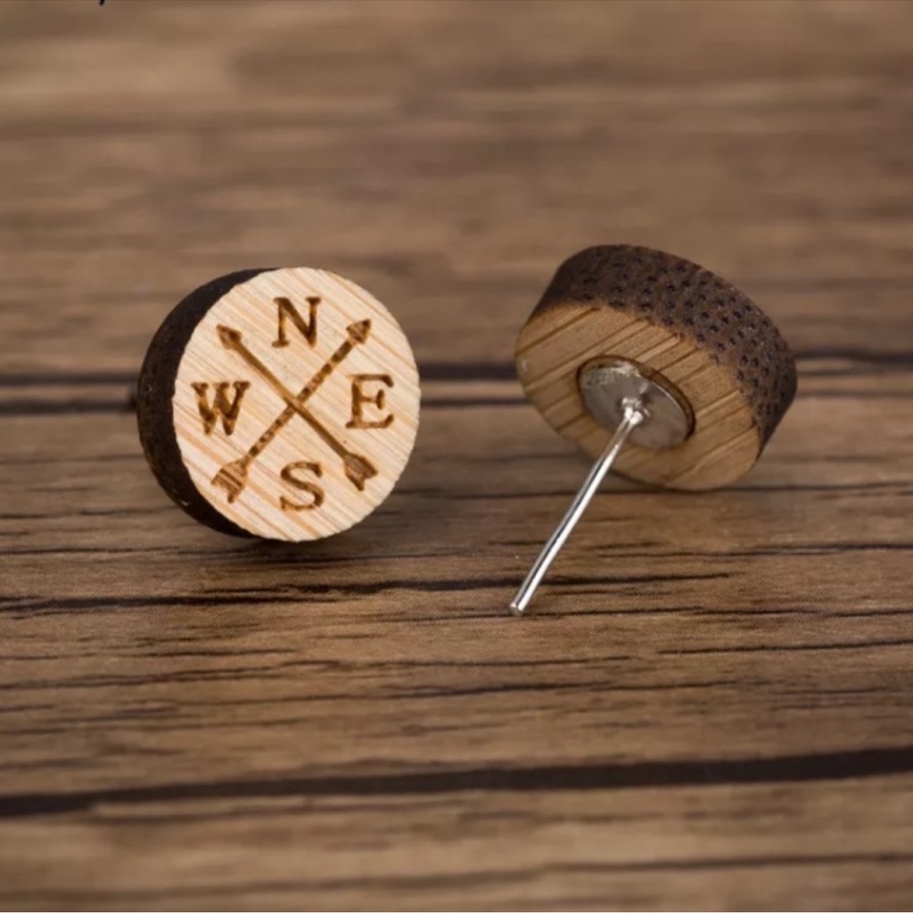 Handmade Adventure Time Boho Wood Cute Earrings 35$